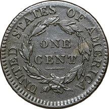 1814 Crosslet 4 S-294, R-1. VF, scratched.