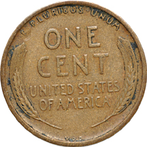 1909-S VDB VF, obverse scratch.