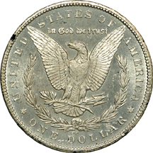 1879-CC 'normal CC' Morgan dollar, GSA MS-63.