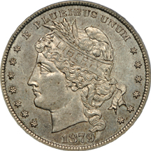 1879 $1 Goloid Metric Dollar, J-1626, P-1822, R-4, PCGS PF-63.