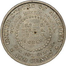 1879 $1 Goloid Metric Dollar, J-1626, P-1822, R-4, PCGS PF-63.