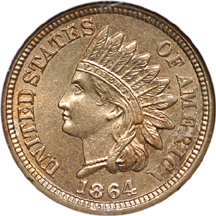 1864 CN. NGC MS-63.