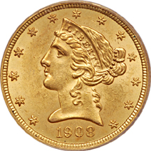 1908 PCGS MS-63.