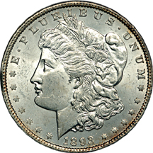 Album (1878 - 1921) Morgan dollar date set.