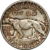 1927 Vermont commemorative half-dollar with original holder, MS-63.