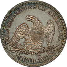 1865 PCGS AU-50.