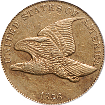 1856 "Snow-3" Flying Eagle cent, PCGS PF-55.