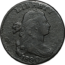 1800/79 80 over 79 - Style 2 Hair, 1803 "Mumps Obverse" and 1848 large-cents.