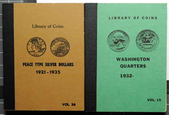 Album (1921 - 1935-S) of Peace dollars.