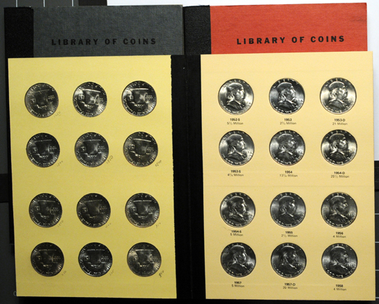 Albums (lot of three) of various U.S. coin series.