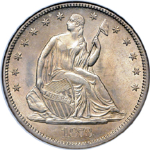 1873-CC No Arrows. NGC MS-61.