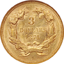 1874 NGC MS-62.