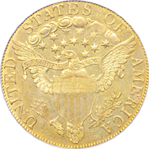 1803 Large Stars Reverse, Extra Star in Cloud (Breen 1-E, R-4). PCGS AU-58.