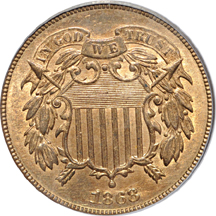 1868 PCGS MS-64 RD.