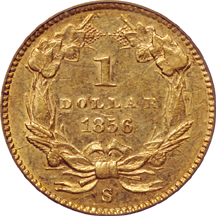 1856-S PCGS AU-55.