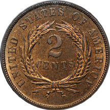 1873 Closed 3. PCGS PF-65 RB.