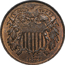 1872 PCGS MS-65 RB.