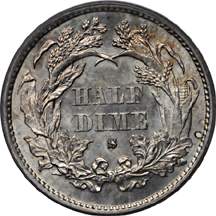 1872-S Above Bow. PCGS MS-64.