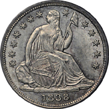 1838 No Drapery, PCGS MS-64.