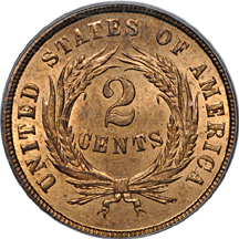 1864 Large Motto. PCGS MS-65 RD.