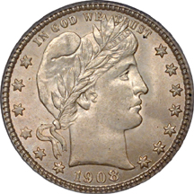 1908 PCGS MS-64.