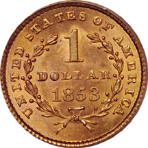 1853 PCGS MS-64.