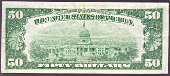 1928 $50.00.  XF.