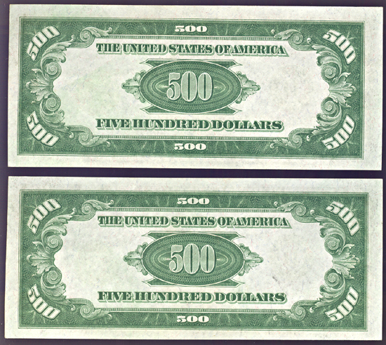 Two Sequential 1934 $500.00 Cleveland.  CHCU.
