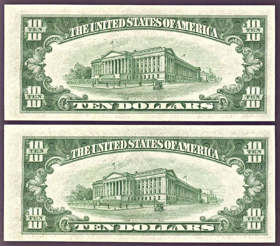 Sequential Pair of 1934-D $10.00.  CHCU.