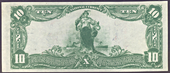 1902 $10.00. Peoria, IL Charter# 176 Blue Seal. PCGS CHCU.