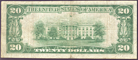 1929 $20.00. Columbia, MO Charter# 1467 Ty. 1. F.