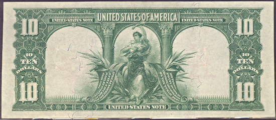 1901 $10.00.  CGA AU-50.