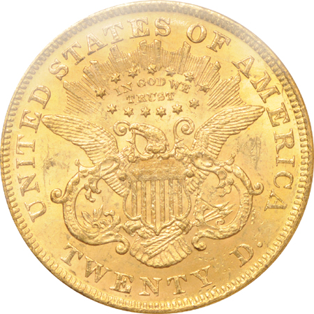 1873 Open 3. PCGS MS-61.