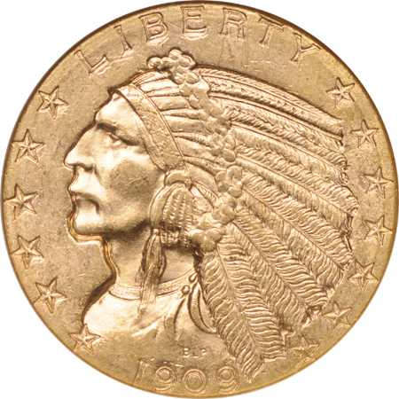 1909-D NGC MS-61 Golden Gate Collection.