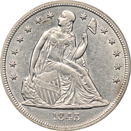 1843 PCGS AU-53.