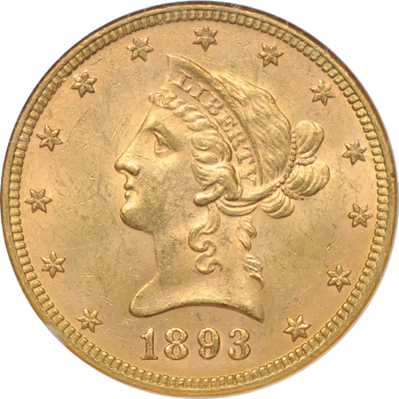 1893 NGC MS-62.