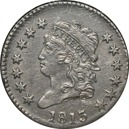 1813 "Distant Star Variety" (S-292, R-2). NGC AU-58 BN.