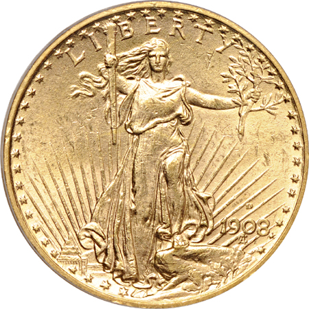 1908-D Motto. PCGS MS-63.