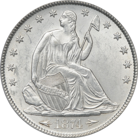 1874 Arrows. PCGS MS-63.