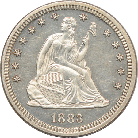 Two Proof Liberty Seated quarters.