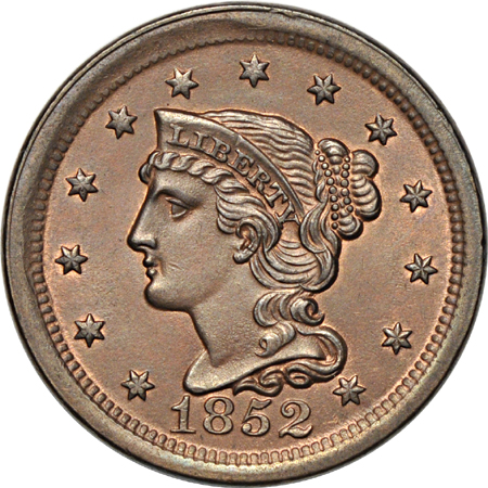 Nine Braided Hair Large cents.