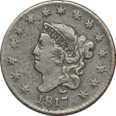 Seventeen Middle Date Large cents.