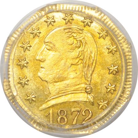 1872 (BG-722 W H) quarter-dollar, PCGS MS-66.