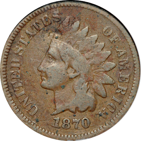 1870 RPD, S-5, ANACS VG Details/Net Good-4/corroded and 1870 DDO & DDR (FS-008.6/7). ANACS VF-25.