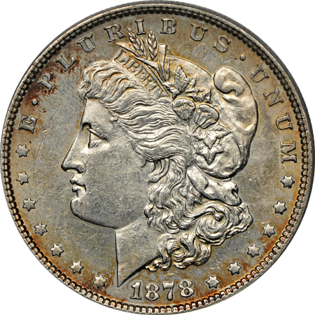 Eighteen different 1878 VAM Morgan dollar varieties. ANACS.