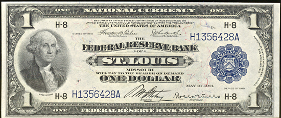 1918 $1.00 St. Louis.  AU.