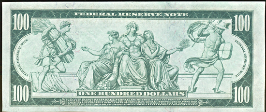 1914 $100.00 Atlanta.  Blue Seal. GemCU.