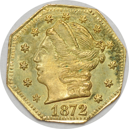 1872 (BG-725, R-5+) quarter-dollar, MS-61.