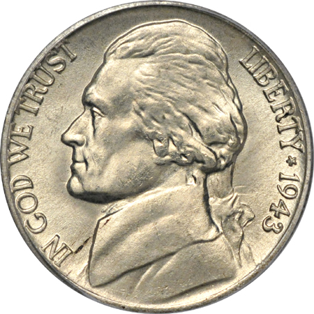 Five certified nickel type coins.