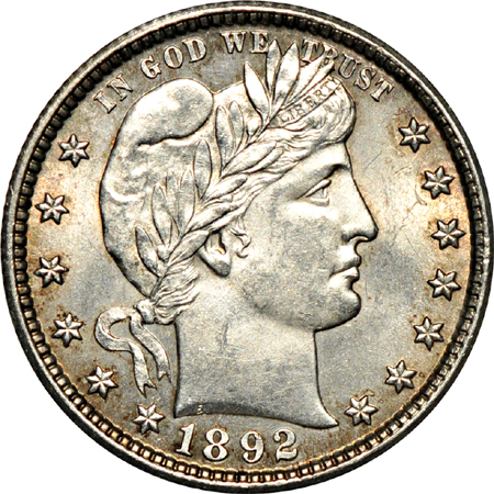 Eight quarter dollar and half-dollar PQ silver type coins.